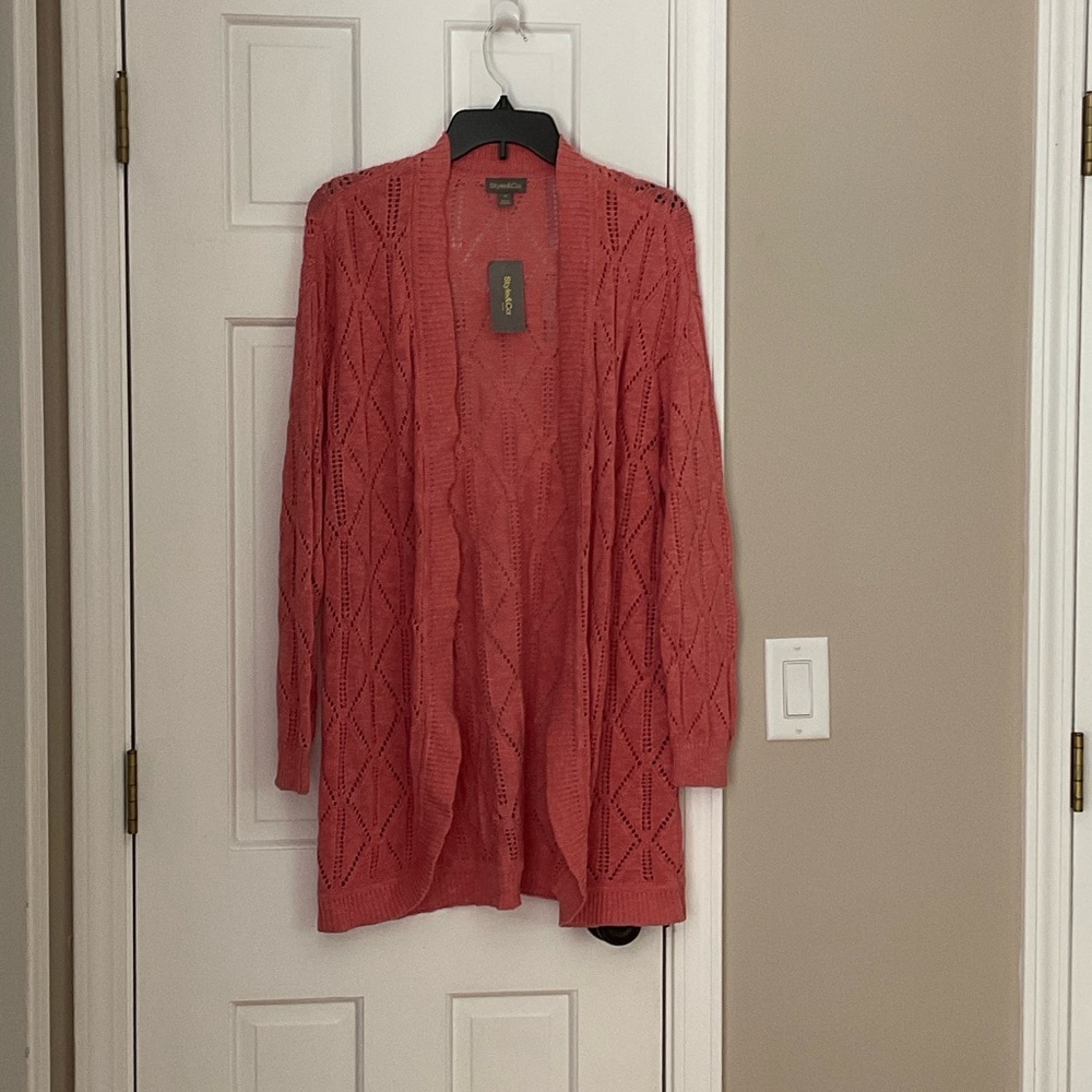 Style & Co. Coral Open-Front Cardigan